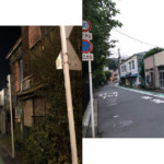 自由部門 中学校とその反対側の家並み 藤井美代子